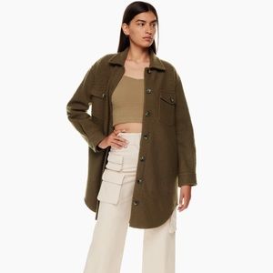 The Ganna Long Shirt Jacket by Aritzia